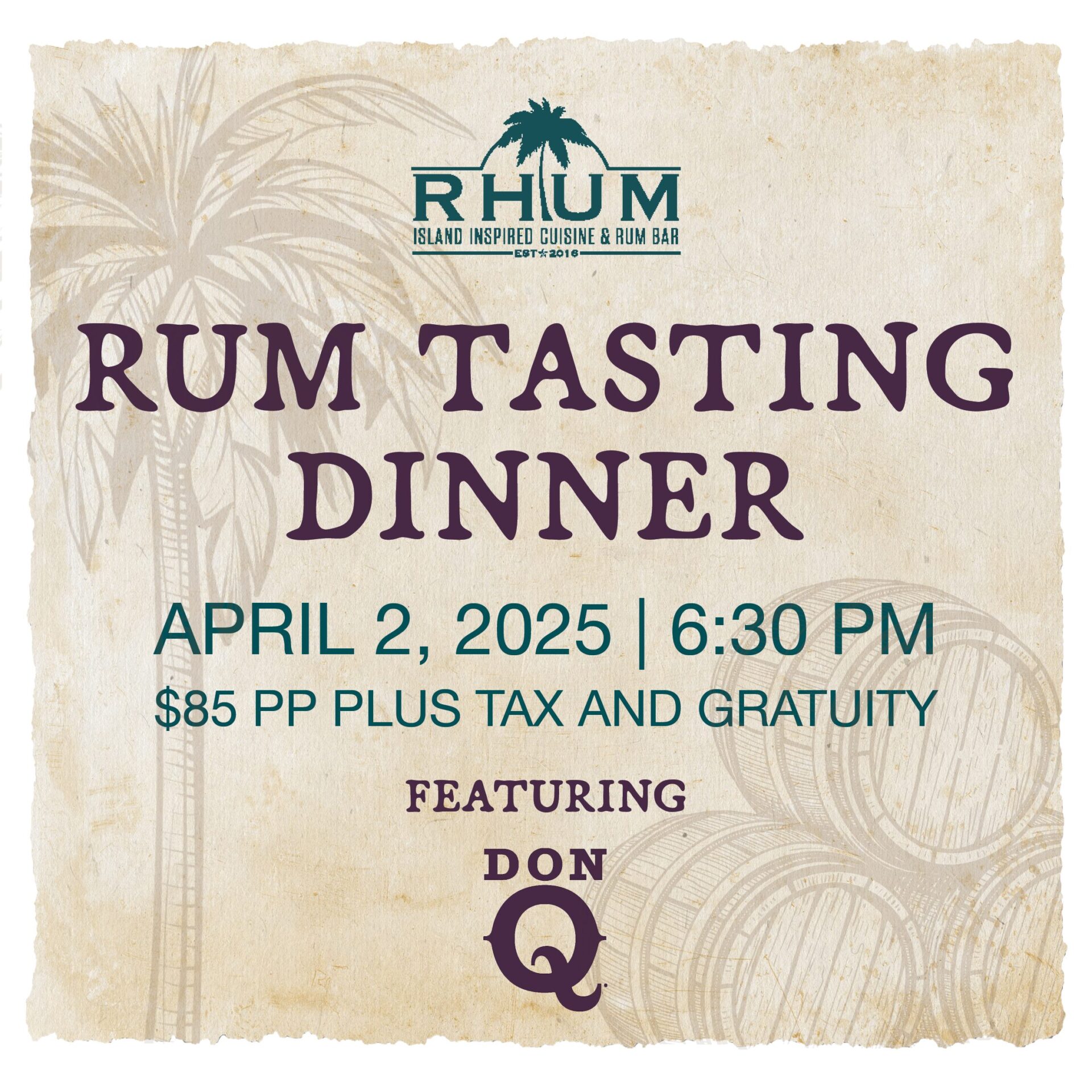 RHUM Rum Dinner